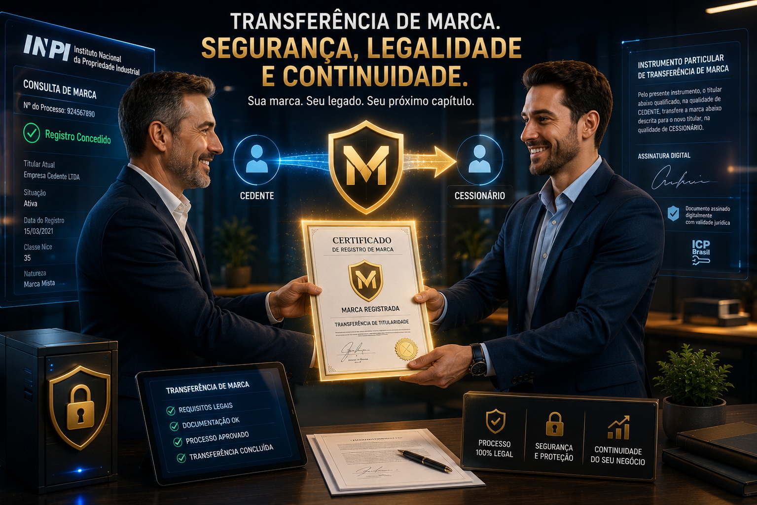 Como transferir a titularidade de uma marca registrada?
