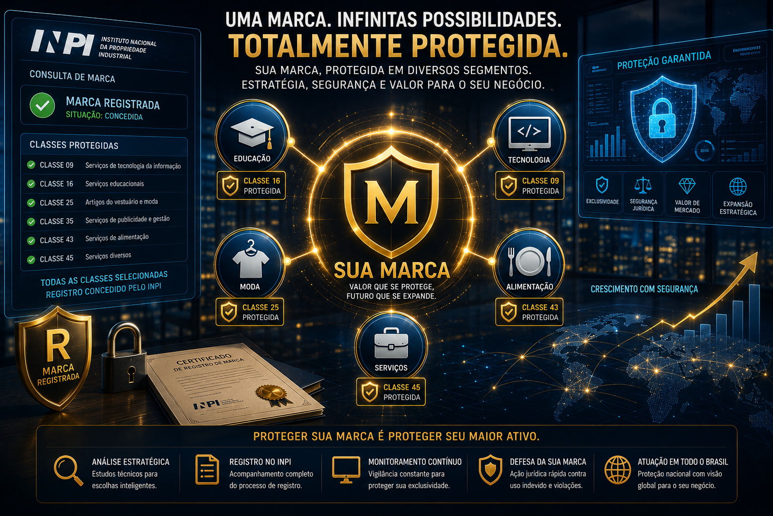 Posso registrar a mesma marca em várias classes no INPI?